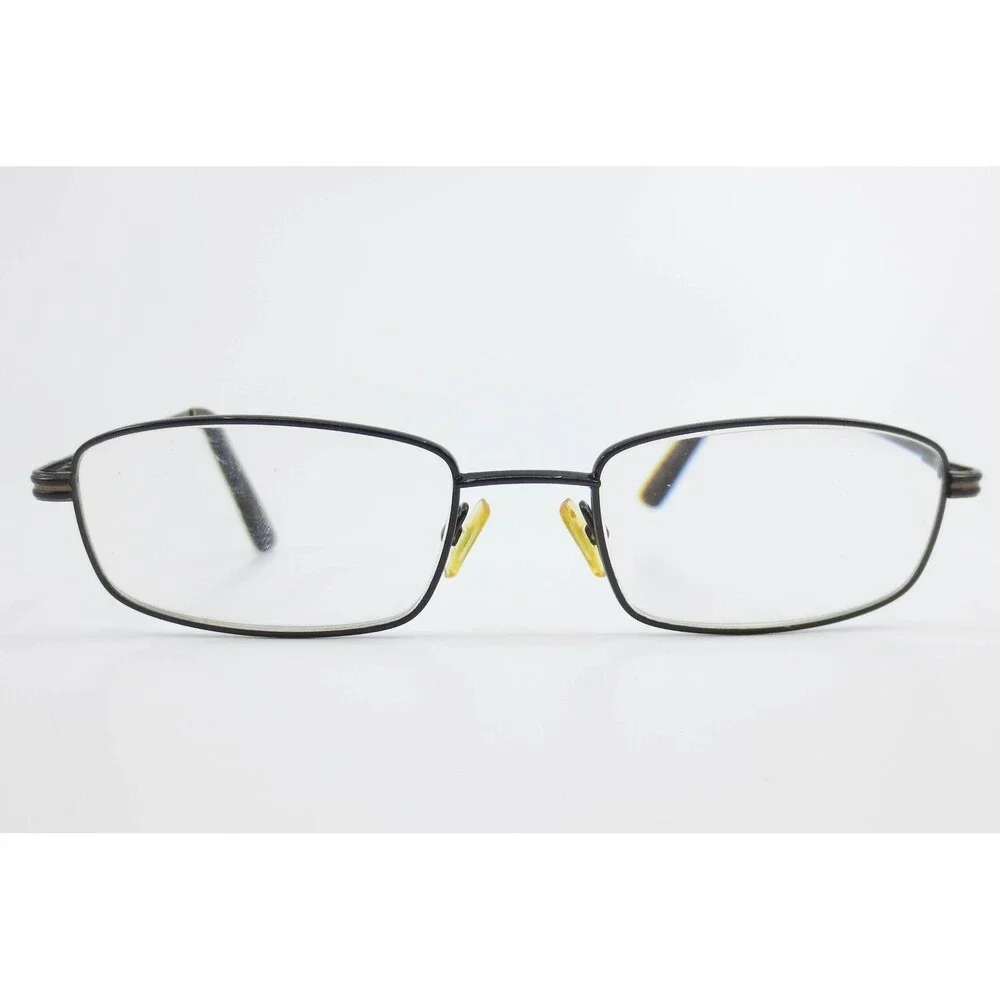 Van Heusen Brett BRN Eyeglasses Rectangular Metal Frame Brown 54-19-140 Eyewear